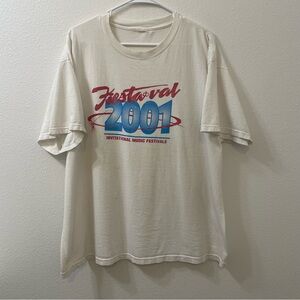 Festival 2001 invitational music festival shirt vintage white xl